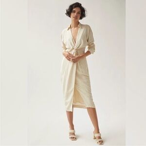 NWT Anthropologie size 14 midi dress in white